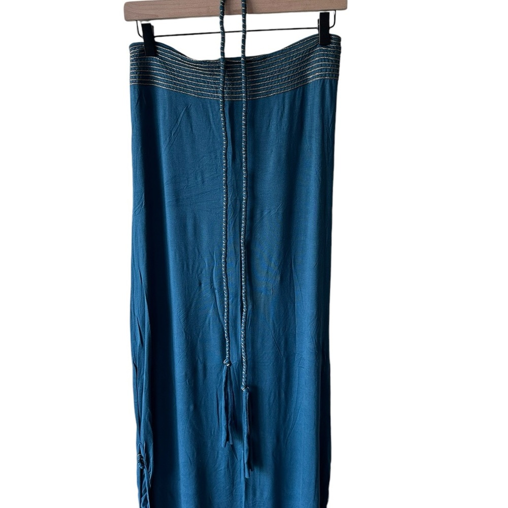 Moroccan Touch Teal Maxi Dress